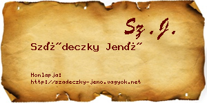 Szádeczky Jenő névjegykártya
